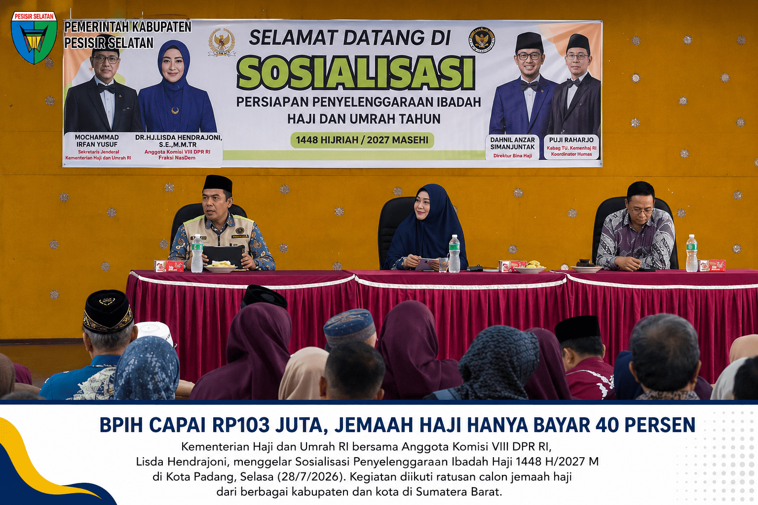 BPIH Capai Rp103 Juta, Jemaah Haji Hanya Bayar 40 Persen